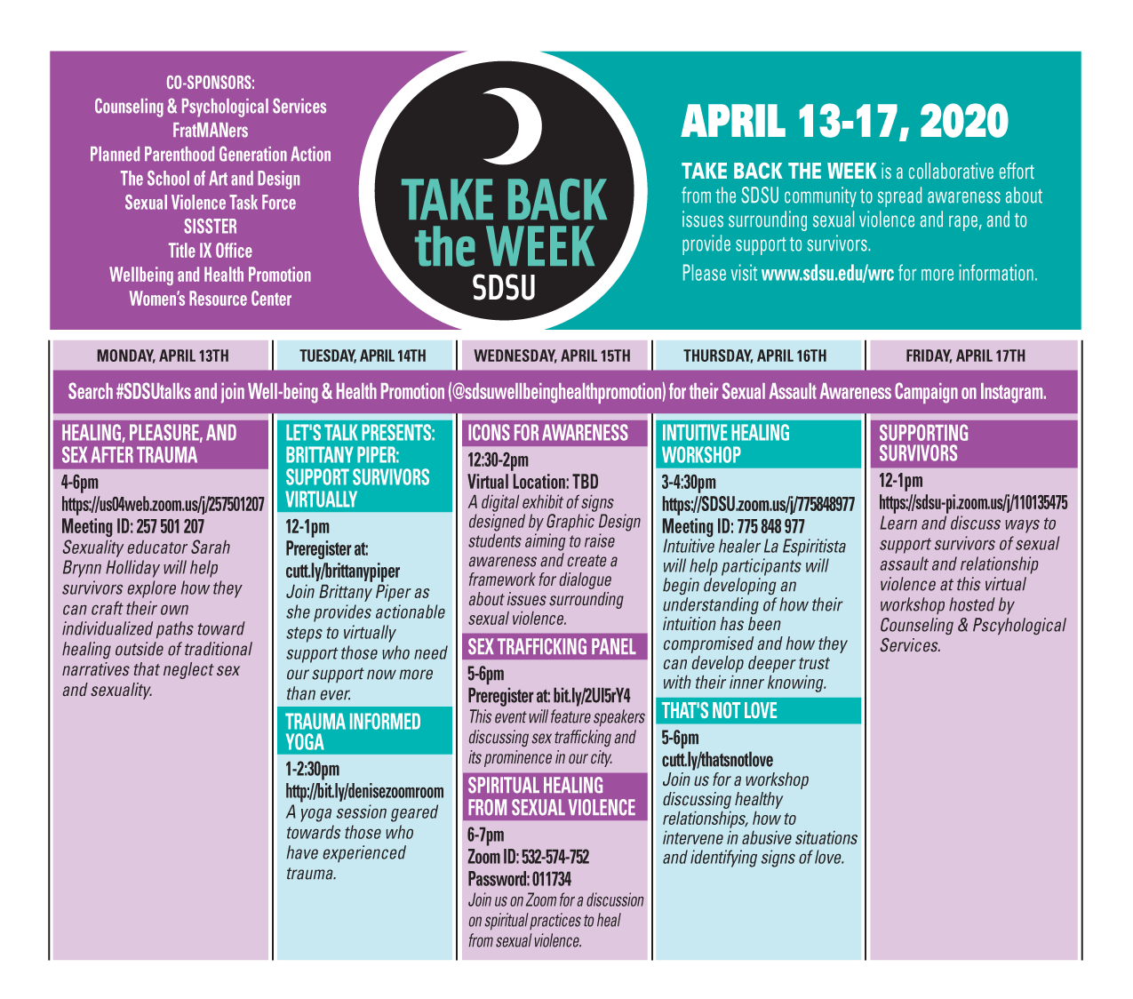 Take Back the Week, April 13-17, 2020